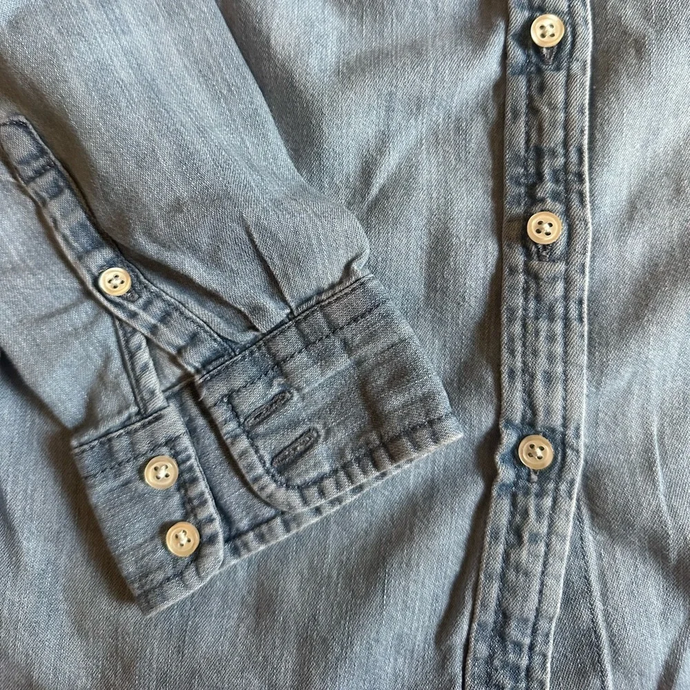 Talbots Denim Button Front Shirt - Picture 3 of 4